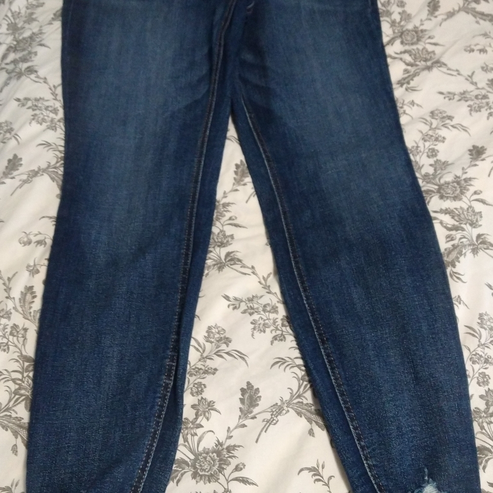Maurices Super Skinny High-Rise Ripped Hem Jeans